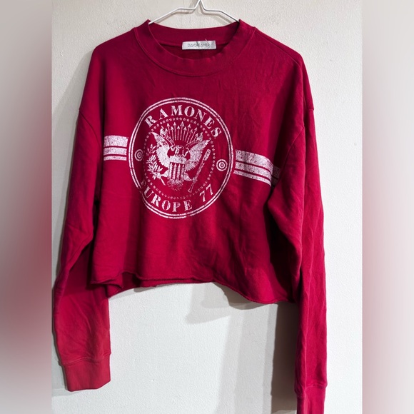 Daydreamer Red Crimson Ramones Graphic Sweatshirt - Picture 1 of 8
